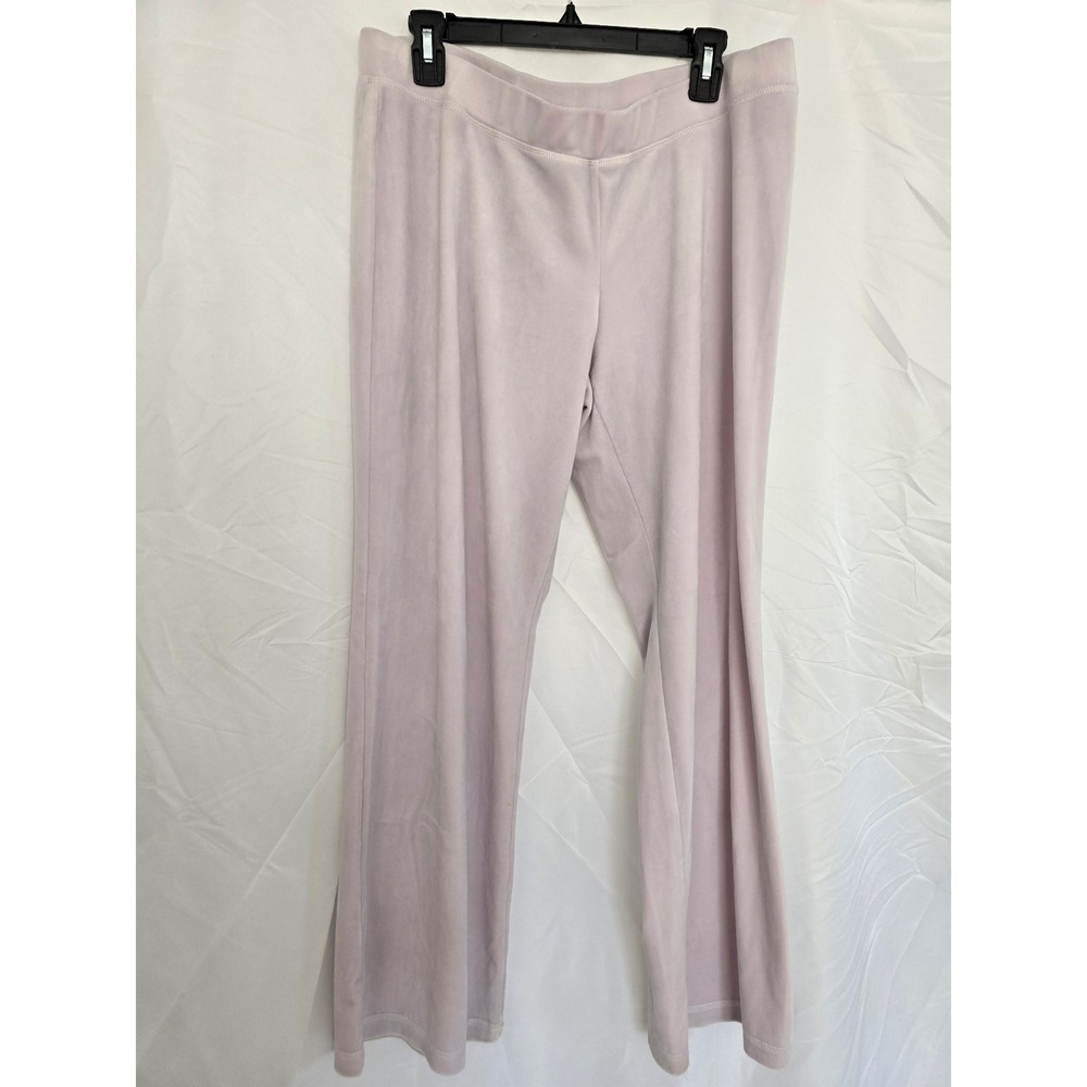 Juicy Couture Velour Track Pants Rhinestone Logo Light Pink Women's XL